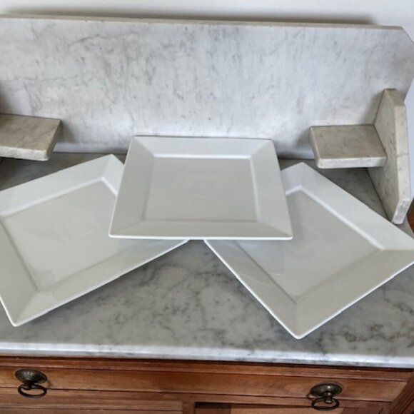 THRESHOLD Porcelain Square White Dinner Plate - Picture 3 of 14